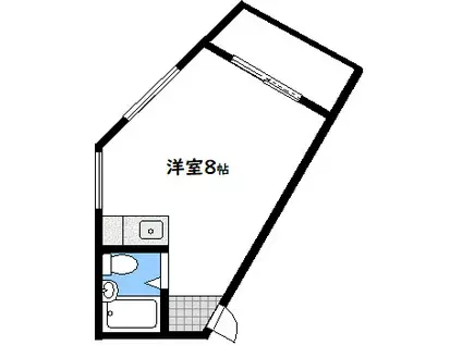 アスプロパラティII(ワンルーム/2階)の間取り写真