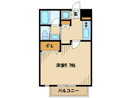 L・とれじゃーVI(1K/2階)の間取り写真