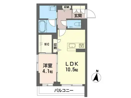 グランドール・ガーデンズ(1LDK/3階)の間取り写真