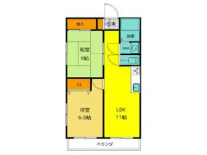 第2お花茶屋ダイヤモンドマンション(2LDK/5階)の間取り写真