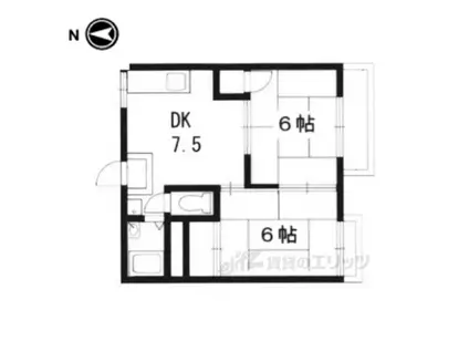 グリーンハウス平岡(2DK/2階)の間取り写真