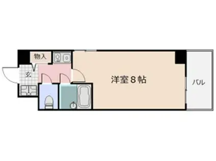 ダイアパレス姫路大手前通西(1K/9階)の間取り写真