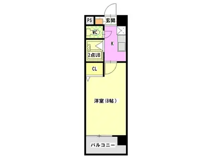 マ・メゾン白金(1K/7階)の間取り写真