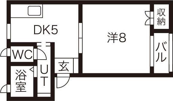 コーポ東雲(1DK/1階)の間取り写真
