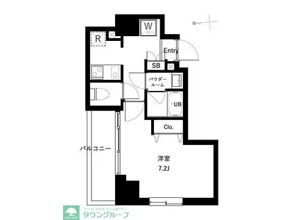 アーバンパーク綾瀬III(1K/4階)の間取り写真