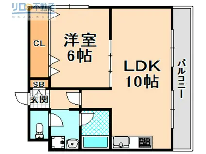 ディジエーム中村(1LDK/4階)の間取り写真