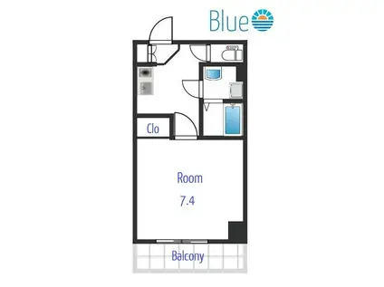 LA・PLAGE II(1K/2階)の間取り写真