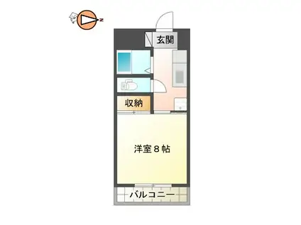 グランシティーGOTOH(1K/3階)の間取り写真