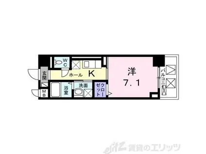 GARBO(1K/5階)の間取り写真