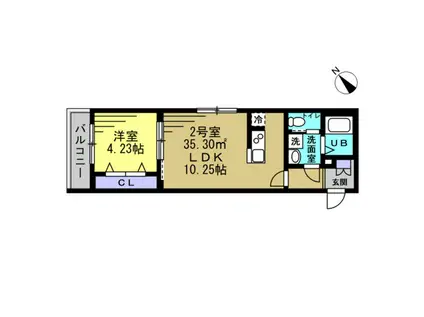 RIZE柏たなかIII(1LDK/3階)の間取り写真