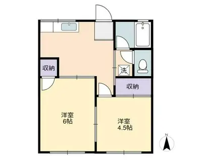 コーポ成瀬(2DK/1階)の間取り写真