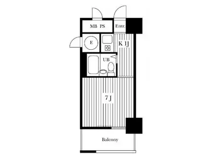 DIK新橋(ワンルーム/3階)の間取り写真