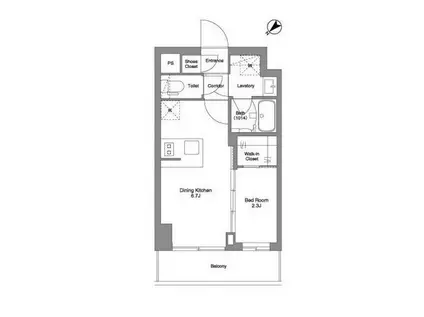 BPRレジデンスMOTOMACHI BAY SIDE(1DK/3階)の間取り写真