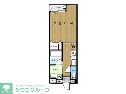 パークプラザV(1K/3階)の間取り写真