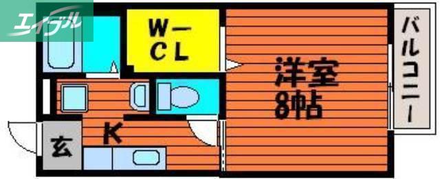えとあはうすびぃ(1K/2階)の間取り写真