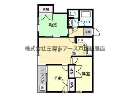 池上タウンヒル(3LDK/2階)の間取り写真