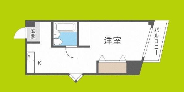 エクセレンスハイツ(ワンルーム/2階)の間取り写真