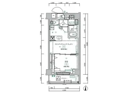 RELUXIA 森下II RELUXIA 森下II(1LDK/7階)の間取り写真