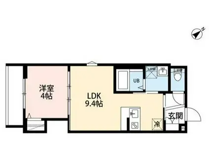 ROBOT HOME みどり台(1LDK/1階)の間取り写真