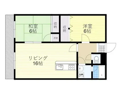 レイコート羽田(2LDK/3階)の間取り写真