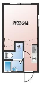 プラムウェル(ワンルーム/1階)の間取り写真