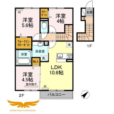 グランヴィア樹(3LDK/2階)の間取り写真