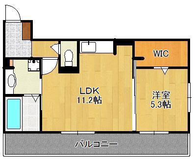 エレガンスHIMIS(1LDK/3階)の間取り写真