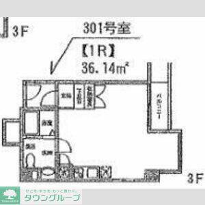 イイダアネックス7(ワンルーム/3階)の間取り写真