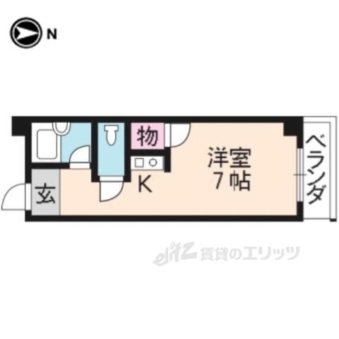 メゾンTM(1K/2階)の間取り写真