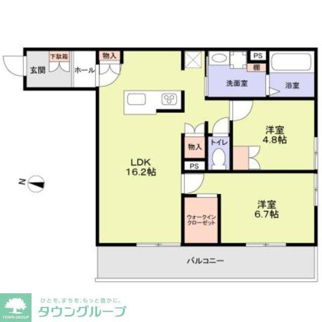 CERISIER(2LDK/3階)の間取り写真
