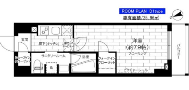 ステージグランデ亀有アジールコート(1K/6階)の間取り写真