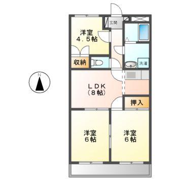 プランドール大塚(3LDK/2階)の間取り写真