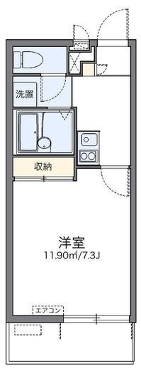 レオネクストルフェリ(1K/2階)の間取り写真