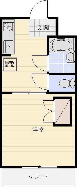 グリーンハイツ(1DK/3階)の間取り写真