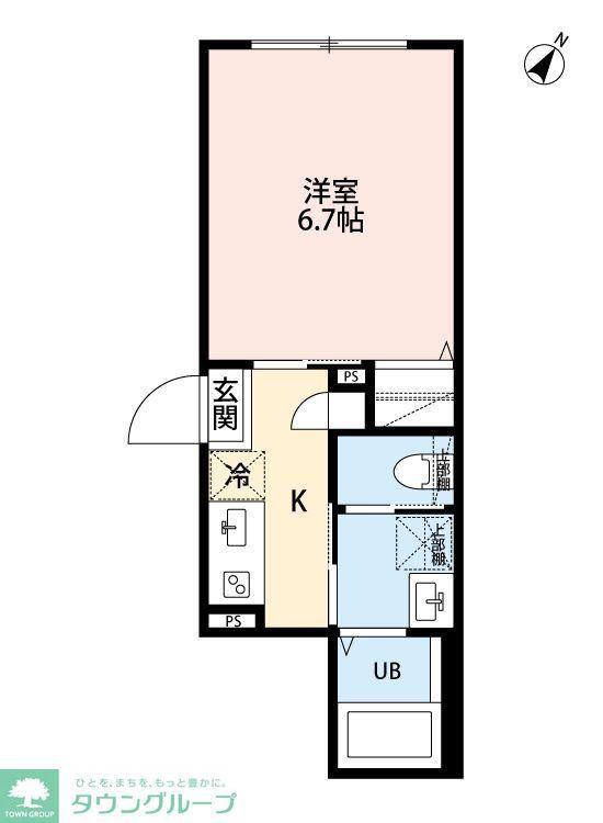 A-レジデンス大門(1K/1階)の間取り写真