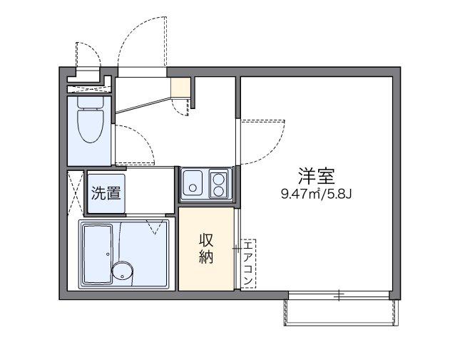 レオパレスカラコレス(1K/2階)の間取り写真