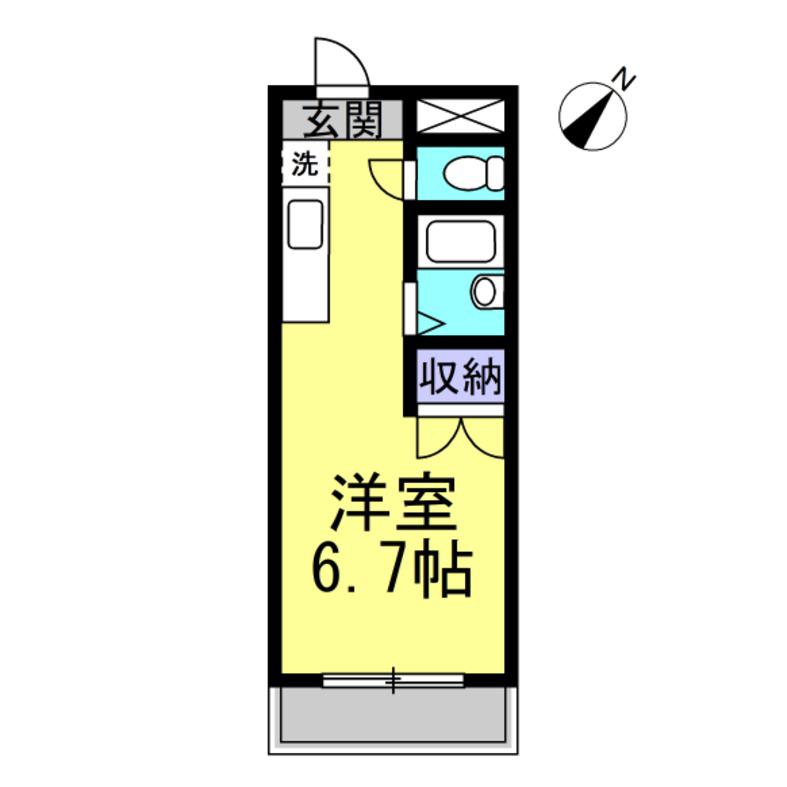 ヴィラ山口(ワンルーム/1階)の間取り写真
