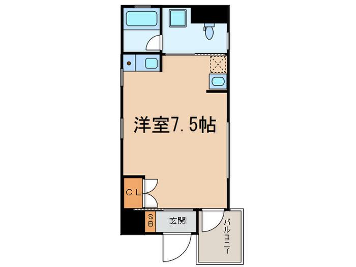 アビタシオン小石川(ワンルーム/2階)の間取り写真