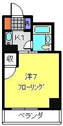 グレイスコート幸II(ワンルーム/2階)の間取り写真