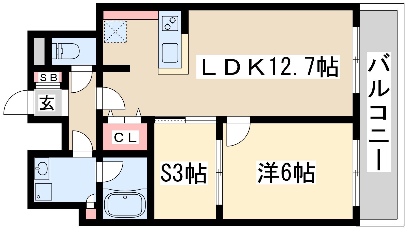 セレッソコート リバーサイドOSAKA(1SLDK/15階)の間取り写真