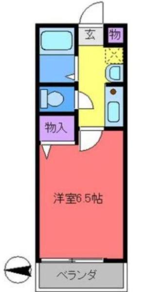 カサブランカ(1K/2階)の間取り写真