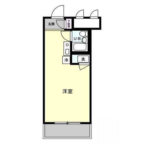 グランドハイツ八丁堀(ワンルーム/7階)の間取り写真