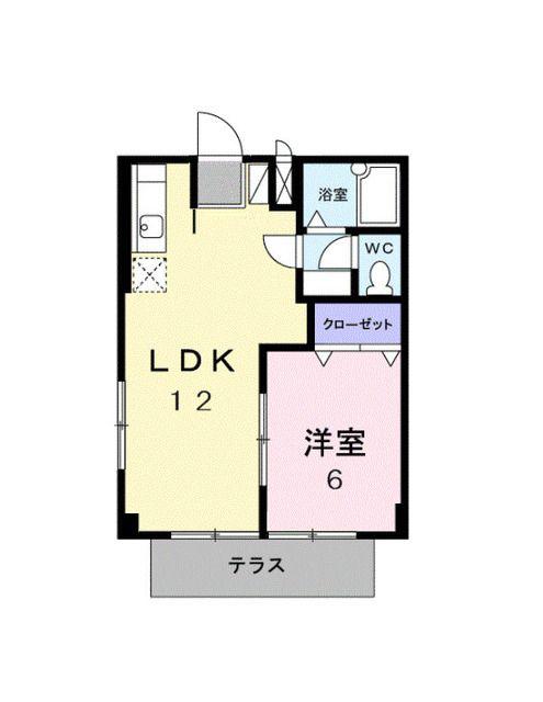 メゾンアサバ(1LDK/1階)の間取り写真