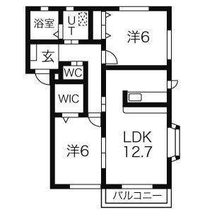 リ・ブルージュ(2LDK/2階)の間取り写真