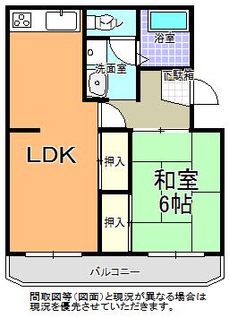 ディアハイム金町(1LDK/3階)の間取り写真