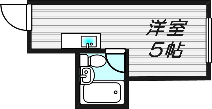 KAISEI上新庄(ワンルーム/2階)の間取り写真
