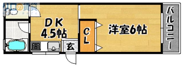 リアライズ上新庄豊新(1DK/2階)の間取り写真
