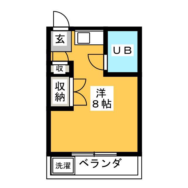 メゾンハピネス(ワンルーム/2階)の間取り写真
