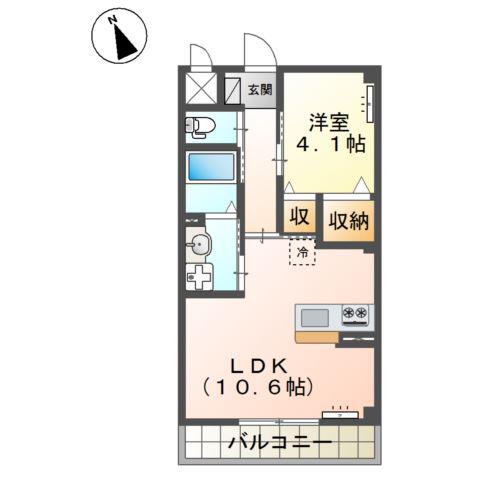 土浦市中村南 店舗アパート工事(1LDK/2階)の間取り写真