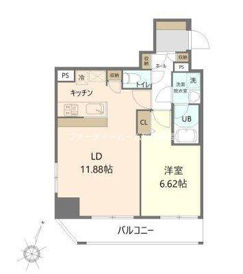 HOPE CITY秋葉原(1LDK/10階)の間取り写真